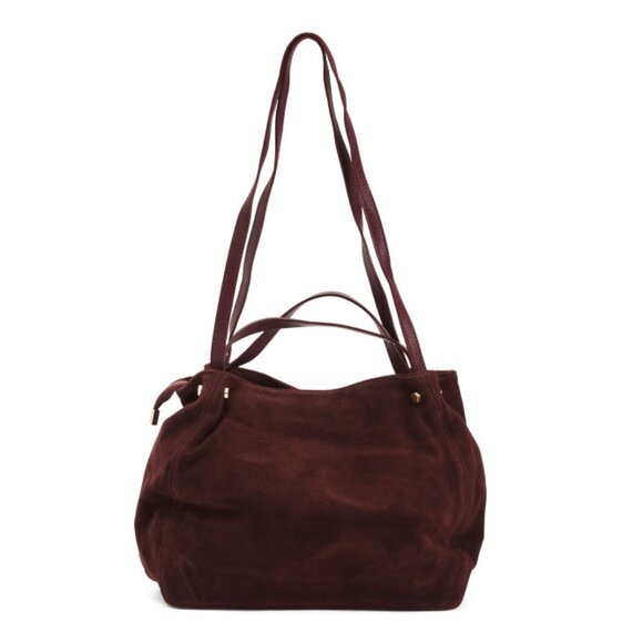 CHEVAL bordeaux Made In Italy Suede Satchel Crossbody
